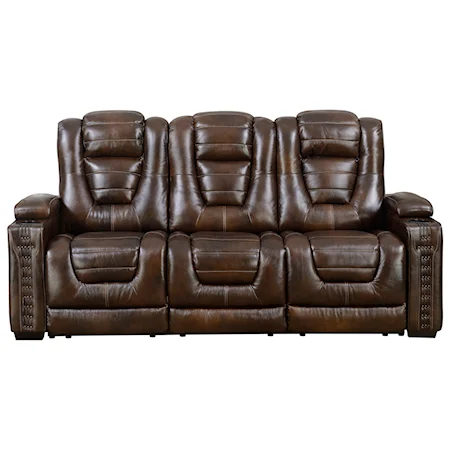 Power Reclining Sofa with Built-In USB/Outlets